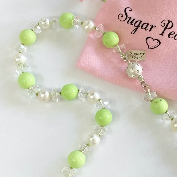 Green Turquoise, Pearl & Quartz Necklace - Picture 3 of 5
